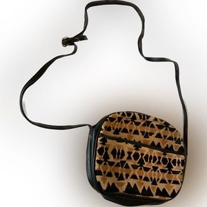Vintage Ponyhair/leather-tribal/native/Aztec print crossbody purse-new with tags